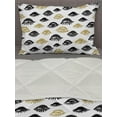 thumbnail image 3 of Trippy Comforter & Sham Bedding Set, Woman Eyes with Eyelash Unusual Style Fashion Modern Design Print Graphic, 3 pcs Duvet Set Microfiber Filling Quilt, 5 Sizes, Yellow and Black, by Ambesonne, 3 of 4