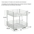 thumbnail image 2 of Household Essentials Glidez Steel Pull-Out/Slide-Out Storage Organizer with Plastic Liners for Under Cabinet or Wire Shelf  Use - 2-Tier Design - Fits Standard Size Cabinet or Shelf, Brushed Silver, 2 of 10