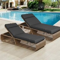 FKS LIFE 2PCS Outdoor Lounge Chair Cushion, Seat Cushion