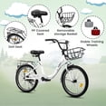 thumbnail image 4 of A20182 20 Inch Bike With Coaster Brake & V‑Brake, 1‑Speed Design, Chain Guard & Rear Rack, Lightweight Steel Frame Available In Pink, White, 4 of 14