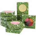 thumbnail image 1 of Cajas para galletas Bssay, color verde navideño, 60 unidades, 11 x 11 x 3 cm, 1 of 7