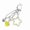 Yellow, variant on Bright Five Pointed Key Ring Cheerful Bag Accent Sturdy Resin Construction