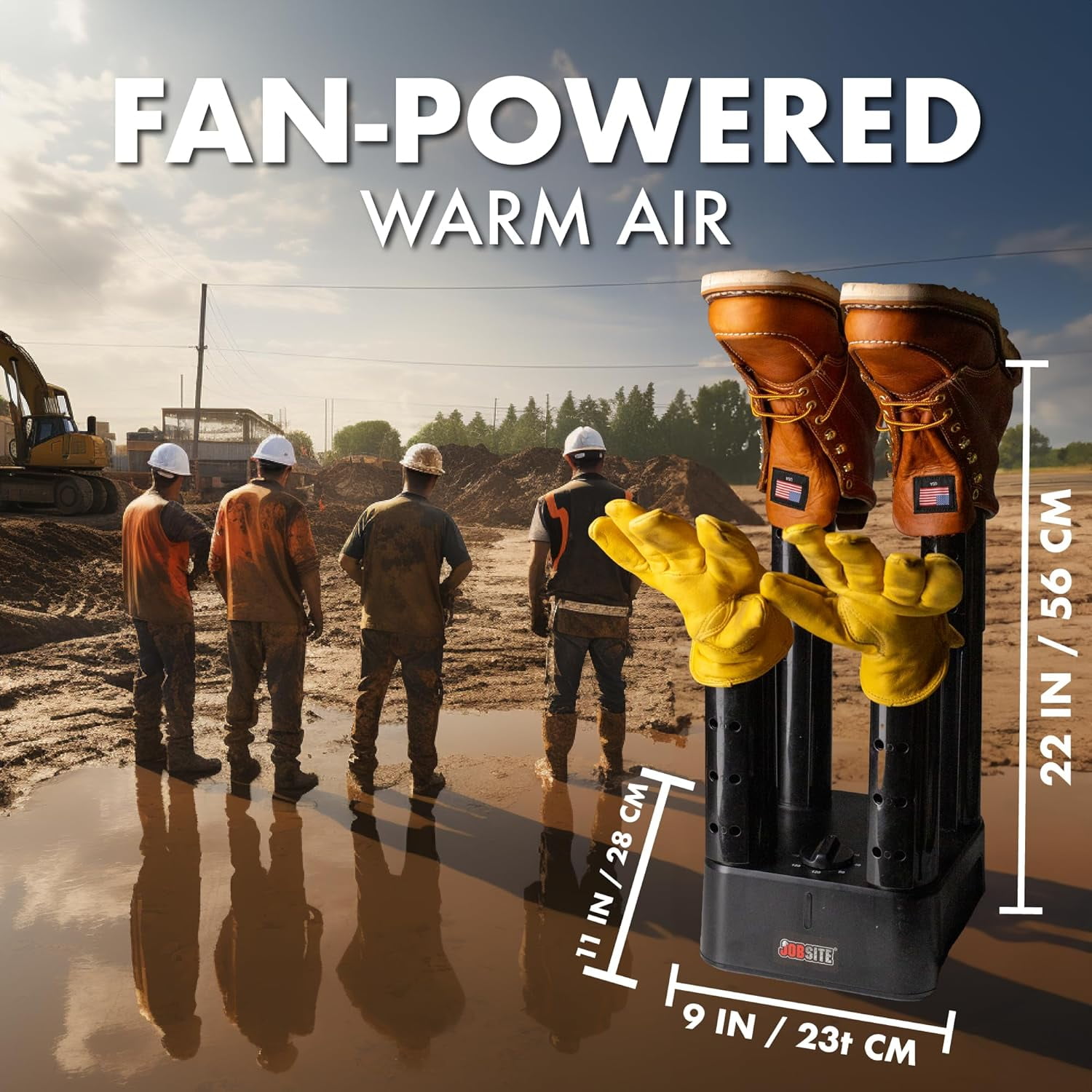 JobSite Mighty Dry Boot Dryer with Timer and Fan Fast Dry Keeps Shoes Fresh Walmart