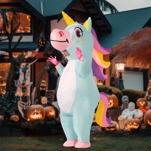Joyfy Inflatable Costume for Adults, Blow Up Full Body Unicorn Costume, Halloween Inflatable Costume for Dress Up Party