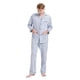 thumbnail image 5 of GLOBAL Conjuntos de Pijamas para Hombre, Ropa de Dormir de Franela 100% Algodón, Ropa de Dormir Superior E Inferior de Manga Larga, Rayas Blancas XL, 5 of 6