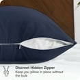 thumbnail image 3 of Bare Home Body Pillowcase - Zipper Closure - Ultra Soft - Double Brushed - Midnight Blue, 3 of 8