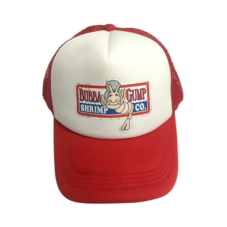Bubba Gump Shrimp Co. Chapeau de camionneur blanc et rouge Forrest Gump Cap  Costume Film