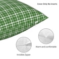 thumbnail image 5 of YFYANG Square Decorative Throw Pillow Case (Without Pillow Insert), Vintage Green Plaid Pattern Bedroom Sofa Car Cushion Cover, 24"x24", 5 of 9