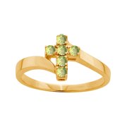 Keepsake Personalized Family Jewelry Devotion Cross Ring available in Sterling Silver, Yellow and White Gold