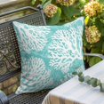 thumbnail image 6 of Throw Pillow Covers, Teal Green Coastal Decorative Throw Pillow Covers 20x20 Inch, Summer Nautical Ocean Beach Square Linen Pillow Cases for Couch/Living Room/Sofa, 6 of 9