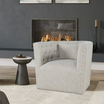 Jofran Everly Boucle Modern Transitional Swivel Accent Chair