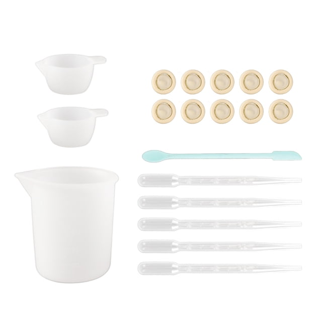 Silicone Measuring Cup Tool Kit,Silicone Measuring Cup Tool Epoxy Resin Mixing Tool Kit Finger Gloves Pipettes Resin Mixing Tools Ultimate Reliability