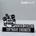 thumbnail image 2 of Craftnamesign Custom Wooden Software Engineer Desk Name Plate 8 inch, Metal Nameplate for Desk, 2 of 5