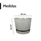 thumbnail image 2 of Maceta 30cm Moderna Minimalista Interior Exterior con Plato gris Elly Decor MCA01WH-30CMCPLT, 2 of 7