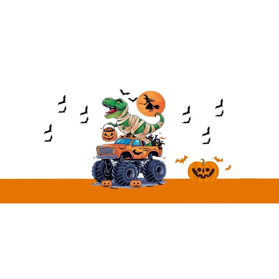 MYFLOCY Halloween Gift Basket for Kids Foldable Baby Candy Storage Bin Party Decor(Monster Truck Dinosaur Pumpkin)