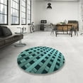 thumbnail image 3 of Ahgly Company Indoor Square Patterned MediumTurquoise Green Area Rugs, 7' Square, 3 of 6