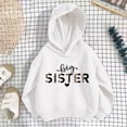 thumbnail image 2 of CONFREE Hoodies for Girls Long Sleeve Hooded Sweatshirt for Girls Trendy Big Sister Letter Prints Fashion Preppy Pullover Tops, 2 of 3