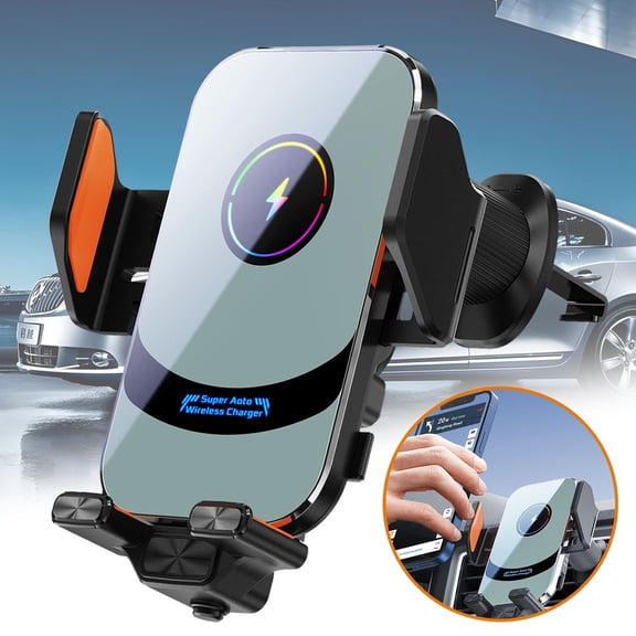 XGFHYJEH Phone Holder for Car, Vent Phone Holder, Car Phone Holder, Phone Car Holder, Vehicle Phone Holder, Car Phone Stand, Phone Holder for Car and Wireless Charger
