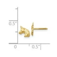 thumbnail image 2 of 14k Yellow Gold Unicorn Post Earrings - .2 Grams - Measures 8x5mm Wide, 2 of 2
