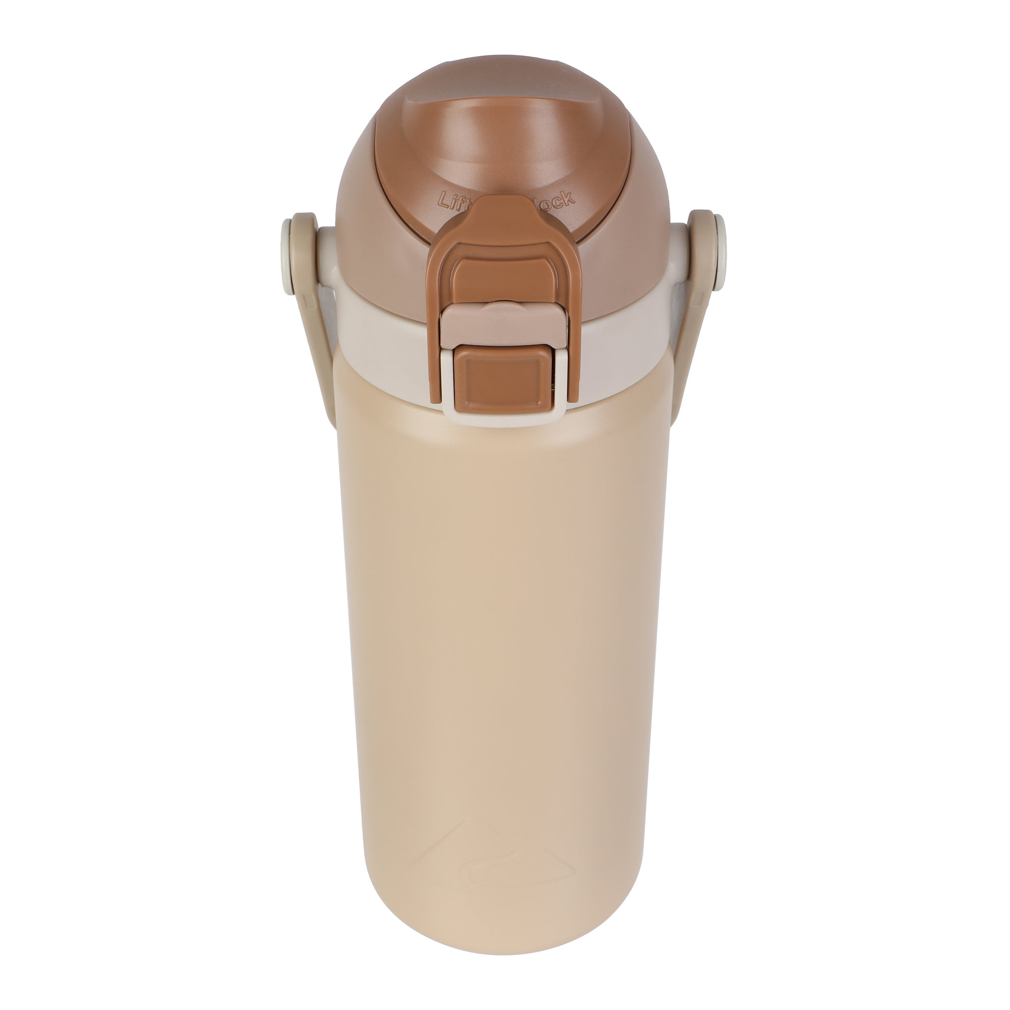 Botella de agua aislada de acero inoxidable de 18 oz con doble tapa, doble pared al vacío, con tapa de sorbo y vertido, crema irlandesa 3