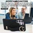thumbnail image 6 of Dteck Soft Leather Case for Samsung Galaxy S23 Ultra Case with Wristband Strap Metal Ring Holder, Shockproof Protective Phone Cover for Samsung Galaxy S23 Ultra,Black, 6 of 8