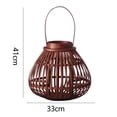 thumbnail image 4 of Bamboo Lantern Hand Woven Candlestick Candle Holder Balcony Ornament Brown L, 4 of 9