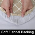 thumbnail image 5 of Smiry Rectangle Vinyl Tablecloth,Waterproof Fitted Flannel Backed Table Cover for 4 FT Tables, Elastic for Picnic Table Cloth, Indoor and Outdoor(Khaki, 24 x 48 inch), 5 of 8