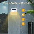 thumbnail image 4 of MERILER Outdoor Solar Core Warm Light Wall Lamp - Wireless Dusk to Dawn Motion Sensor LED Sconce Lights, IP65 Waterproof (Black), 4 of 7
