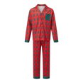 thumbnail image 4 of RUINIXCW Family Matching Christmas Plaid Pajama Set Button-Up Sleepwear for Adults Kids Baby Pet Outfit for Holiday Party, 4 of 6