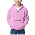 thumbnail image 2 of Splozh Hoodies for Boys Cute Fleece Warm Soft Boys Fashion Long Sleeve Pullover Tops Fall Winter Clothes,Pink,9-10 Years, 2 of 9