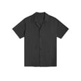 thumbnail image 4 of Hanerdun Men Casual Shirts Tops Male Button Down Beach Shirt Streetwear Black M, 4 of 5