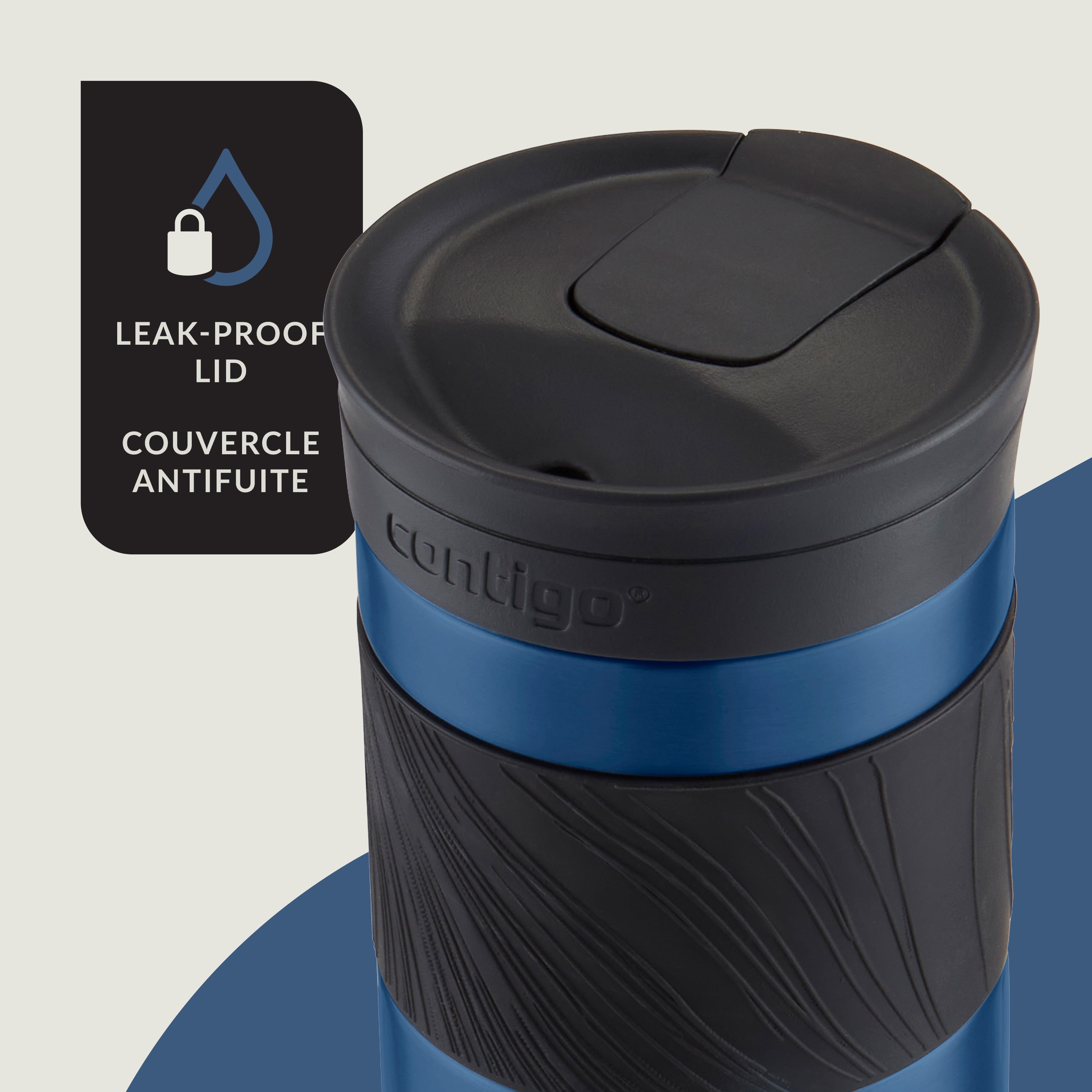 Contigo Byron 2.0 Stainless Steel Travel Mug with SNAPSEAL Lid and Grip, 20 oz (591 ml), Blue Corn Light, 1 Count