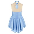 thumbnail image 2 of Haitryli Kids Girls Figure Ice Skating Dress Ballet Dance Tutu Dress Sleeveless Gymnastic Leotard Grey Blue 8, 2 of 3