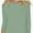 Light green, variant on Women Long Sleeve Crew Neck Slim Fit Stretchy Layer T Shirts Tops