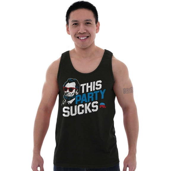 The Party Sucks Abraham Lincoln GOP Tank Top T Shirts Men Women Brisco Brands S