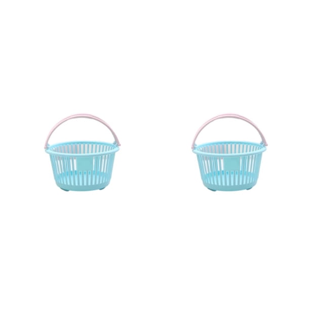 Cesta de almacenamiento versátil y práctica Naiovety ABS bebe azul circular 2Conjunto