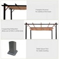 thumbnail image 5 of Outsunny 10' x 13' Pergola with Retractable Shade Canopy, Aluminum, Gray, 5 of 9