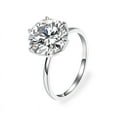thumbnail image 5 of Blue Jewelry 14K White Gold Plated Diamond Rings - 2.1 Ct Round Diamond Engagement Rings - Solo Stone Wedding Diamond Rings - Simple Engagement Wedding Solitaire Rings, 5 of 9
