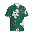 thumbnail image 2 of Haiem Gingerbread Snowman Cookies Printed Hawaiian Shirt for Men - Men’s Casual Beach Summer Shirts - Stretch Fabric with Modern Fit-3X-Large, 2 of 9