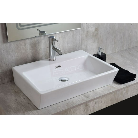 Esatto® Kit Glam Paquete De Precio Mejorado Con Lavabo, Llave, Cespol y Contra Listo Para Instalar ESATTO ECONOKIT GLAM