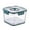 Green, variant on Plastic Refrigerator Airtight Food Storage Box Clear Sealed Container Timekeeping Kitchen for Fresh Bin Stackable Organi