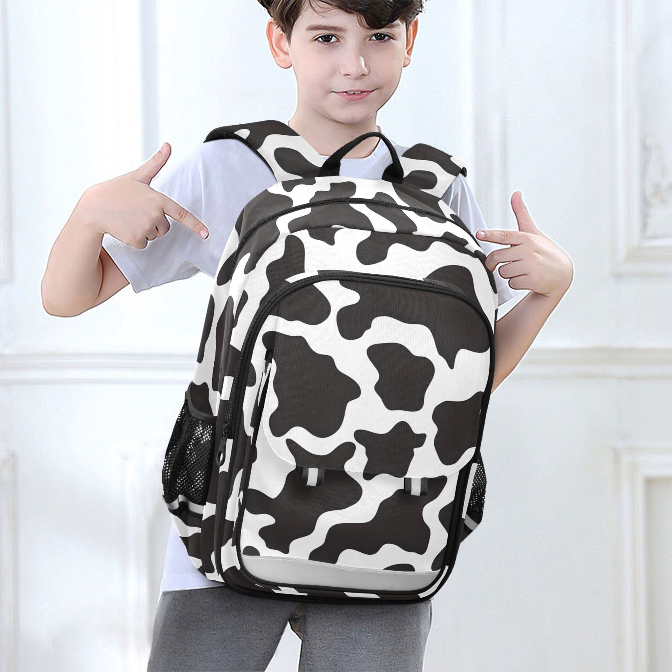 ALAZA Cow Print Laptop Backpack Purse Travel Bag Casual School Bookbag Rucksack for Women Men