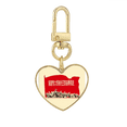 thumbnail image 1 of China Red Education Propaganda Follow Gold Heart Keychain Metal Keyring Holder, 1 of 3