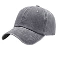 thumbnail image 2 of LiuXxxx Women Casual Washed Pure Solid Light Baseball Cap Adjustable Unstructured Sun Hat Breathable Outdoor Daily Headwear Grey, 2 of 4