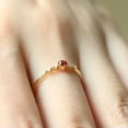 thumbnail image 3 of K-KED Hot Selling New Gold Plated Ruby Ring Women's Fashion Engagement Tail Ring Band-Gold color-7, 3 of 6