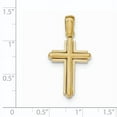 thumbnail image 2 of Beautiful 14K Gold Polished Beveled Stick Cross W/Frame Pendant, 2 of 2