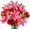 Red, Rose Red, variant on PINSAI Artificial Flowers Velvet Realistic Red Roses and Latex Lilies Flowers Bouquet Decorations Flower Arrangements for Mother's Day Wedding Party Bouquet Table