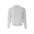 thumbnail image 4 of MixMatchy Women's Basic Solid Patterened Texture Lightweight Soft Open Front Cropped Cardigan, 4 of 5