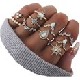 thumbnail image 5 of Juego de 10 anillos apilables para nudillos para mujeres adolescentes, Boho Vintag, 5 of 5