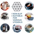 thumbnail image 5 of Posavasos para bebidas, almohadilla de aislamiento térmico, posavasos para tazas de té (triángulo, rojo), 5 of 5